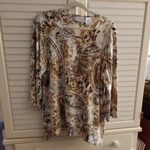 Alfred Dunner brown print tunic